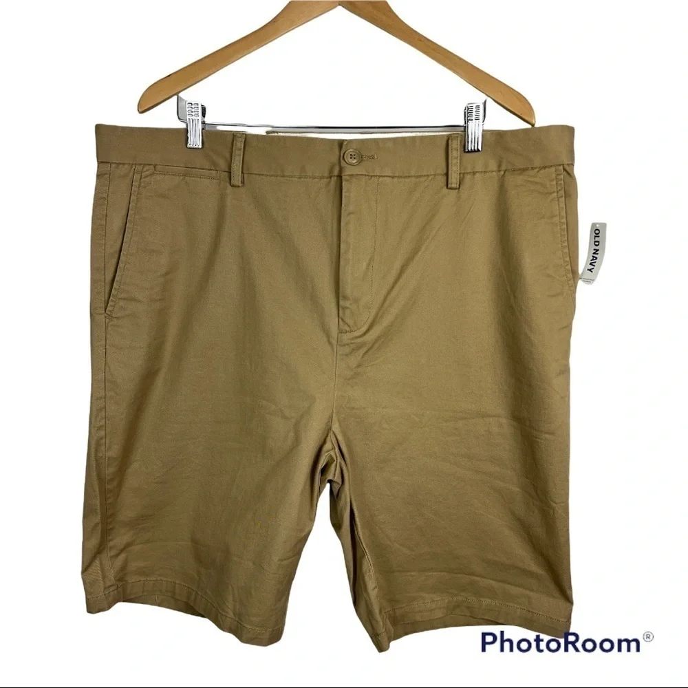 Old Navy Tan Ultimate Slim Flat Front Shorts Sz 40